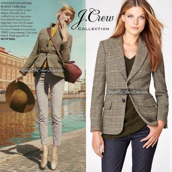 J.Crew Collection *RARE* houndstooth
'Moore' Magee of Dongal Irish wool blazer - Picture 1 of 12